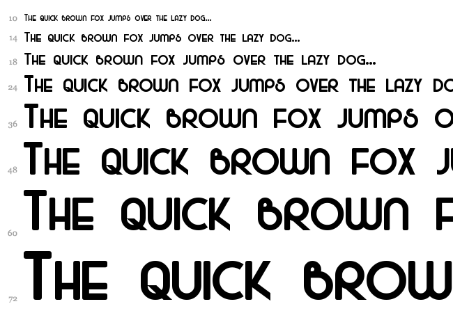 Majel font waterfall